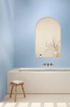 Galaxy© Mural Wallpaper In Sky Blue -Drop It Modern Sales galaxy sky blue renderingcrop