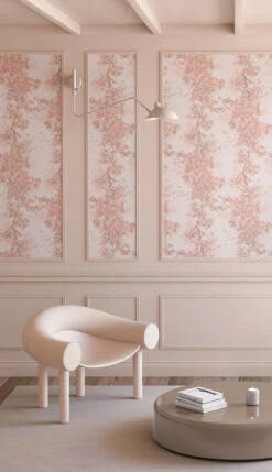 Prairie Fleur© Wallpaper In Blush -Drop It Modern Sales granny blush bedroom1 final 2web crop