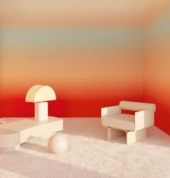 Horizon© Wallpaper In Sunset -Drop It Modern Sales horizon sunset renderingcrop