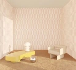 Icon© Wallpaper In Buff -Drop It Modern Sales icon mauve pink rendering