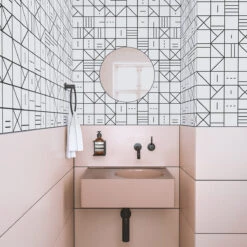 Camino Real© Wallpaper In White -Drop It Modern Sales indian cheifweb