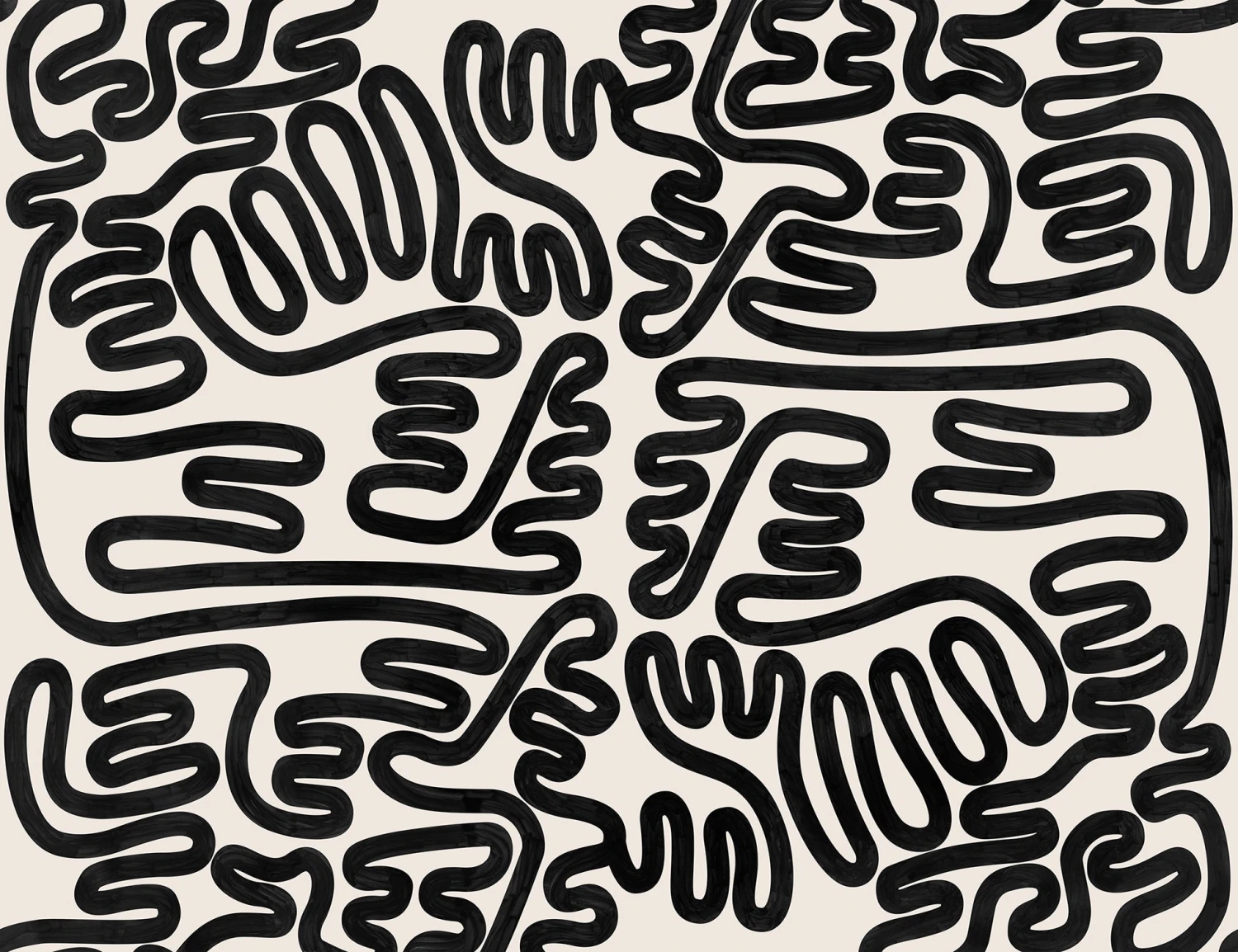 Infinito© Mural Wallpaper In Black + Creme 6 Infinito© Mural Wallpaper In Black + Creme - Image 6