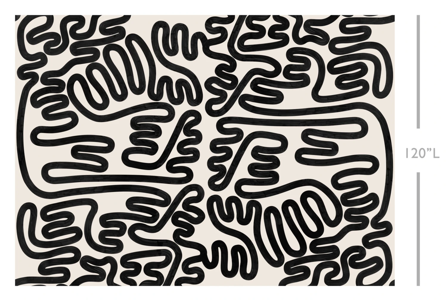 Infinito© Mural Wallpaper In Black + Creme 2 Infinito© Mural Wallpaper In Black + Creme - Image 2