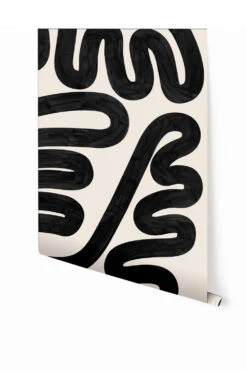 Infinito© Mural Wallpaper In Black + Creme