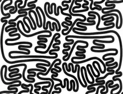 Infinito© Mural Wallpaper In Black + White -Drop It Modern Sales infinito black white diy 52