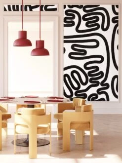 Infinito© Mural Wallpaper In Black + White -Drop It Modern Sales infinito black white renderingcrop