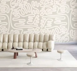 Infinito© Mural Wallpaper In Soapstone -Drop It Modern Sales infinito soapstone rendering