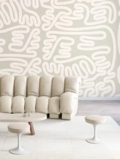 Infinito© Mural Wallpaper In Soapstone -Drop It Modern Sales infinito soapstone renderingcrop