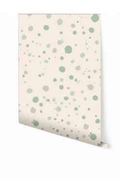 Ink Drop© Wallpaper In Sage