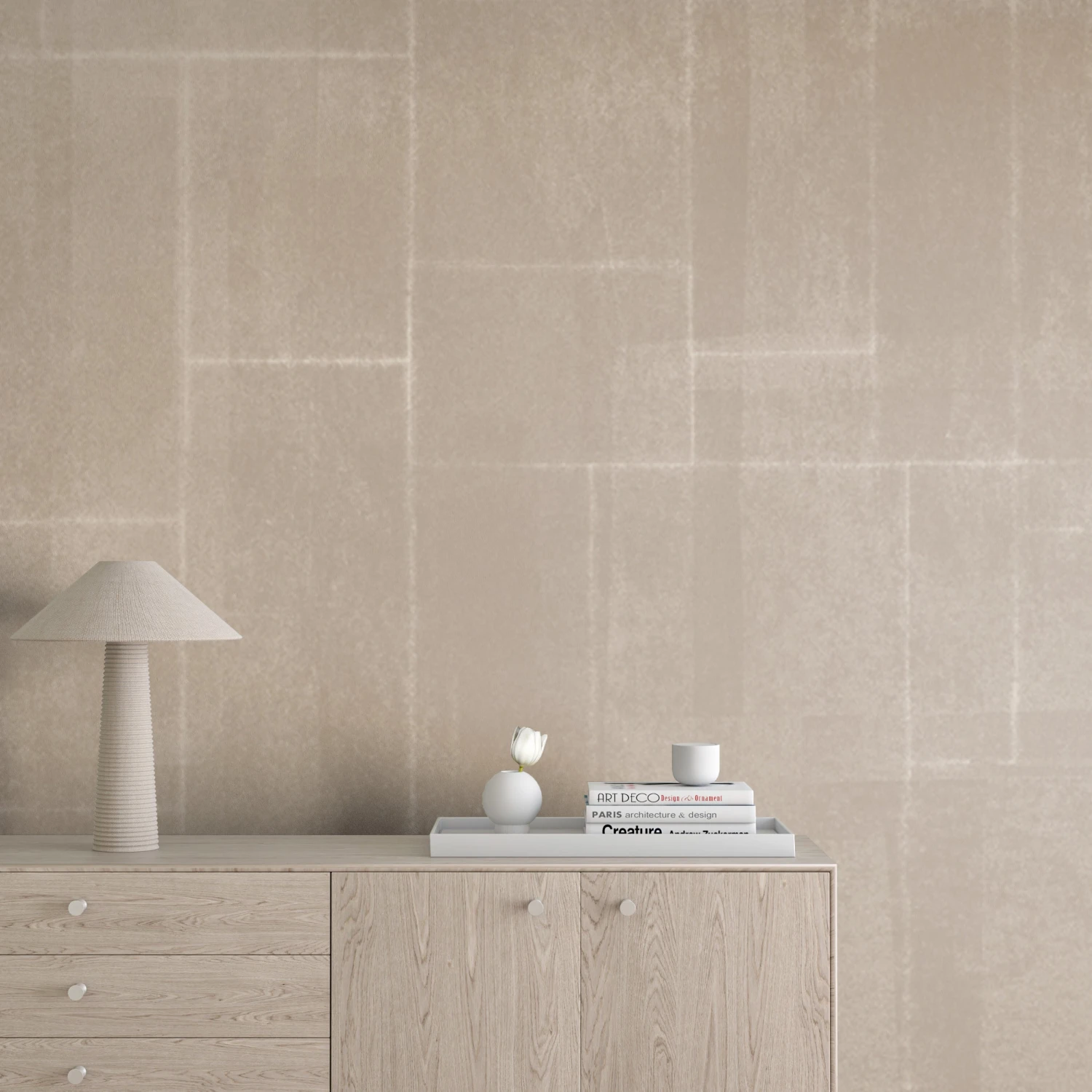 Jigsaw© Mural Wallpaper In Mocha 8 Jigsaw© Mural Wallpaper In Mocha - Image 8