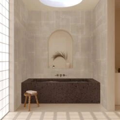 Jigsaw© Mural Wallpaper In Mocha 19 Jigsaw© Mural Wallpaper In Mocha -Drop It Modern Sales jigsaw render mocha 09