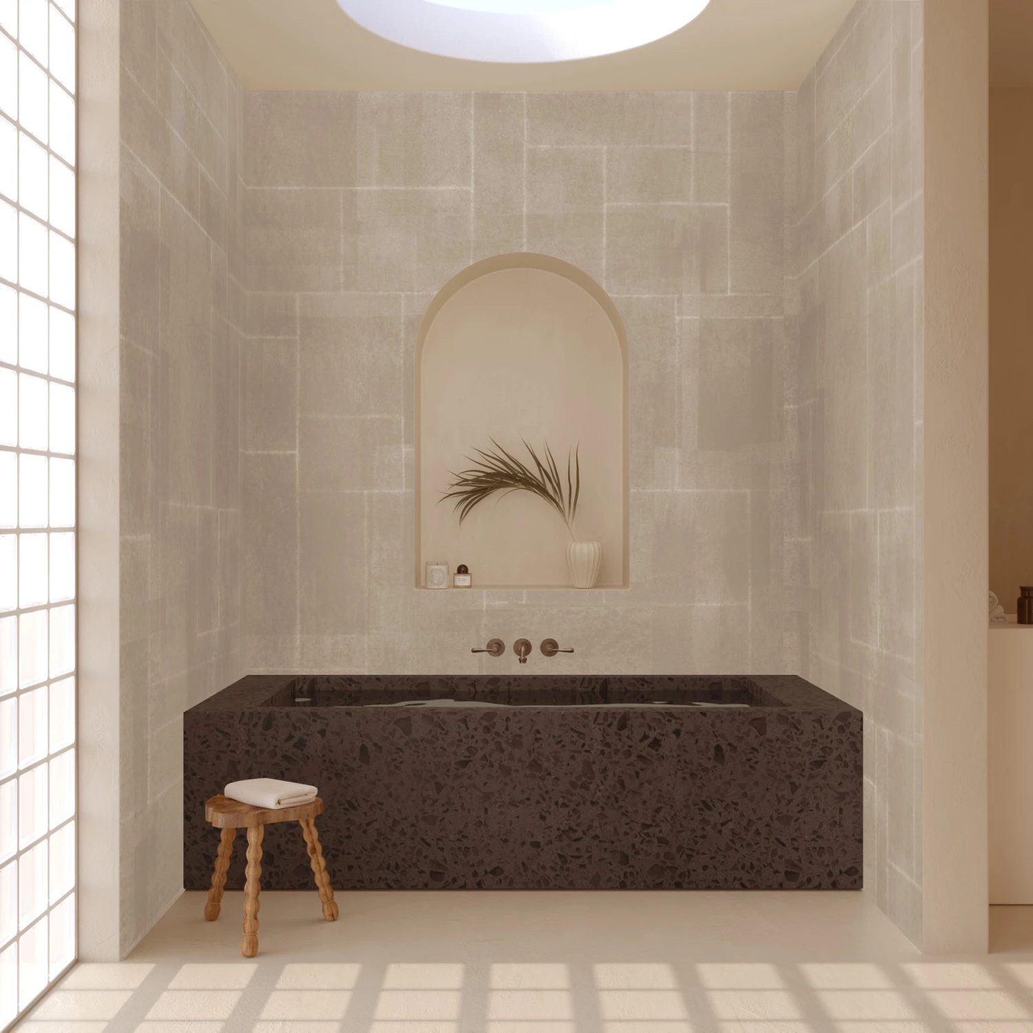 Jigsaw© Mural Wallpaper In Mocha 10 Jigsaw© Mural Wallpaper In Mocha - Image 10