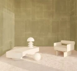 Jigsaw© Mural Wallpaper In Moss 14 Jigsaw© Mural Wallpaper In Moss -Drop It Modern Sales jigsaw render moss 04