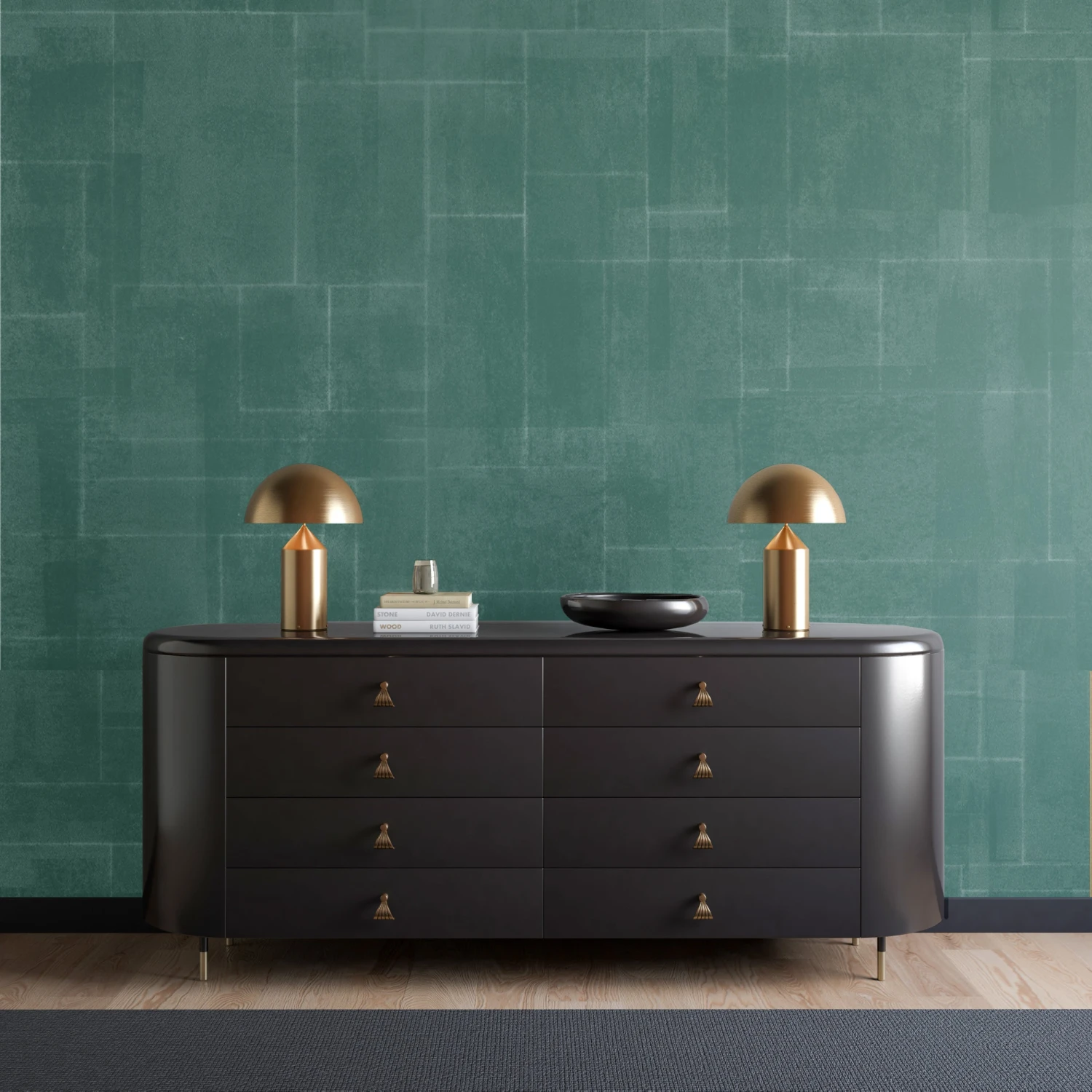 Jigsaw© Mural Wallpaper In Teal 9 Jigsaw© Mural Wallpaper In Teal - Image 9