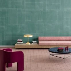 Jigsaw© Mural Wallpaper In Teal 17 Jigsaw© Mural Wallpaper In Teal -Drop It Modern Sales jigsaw render teal 07