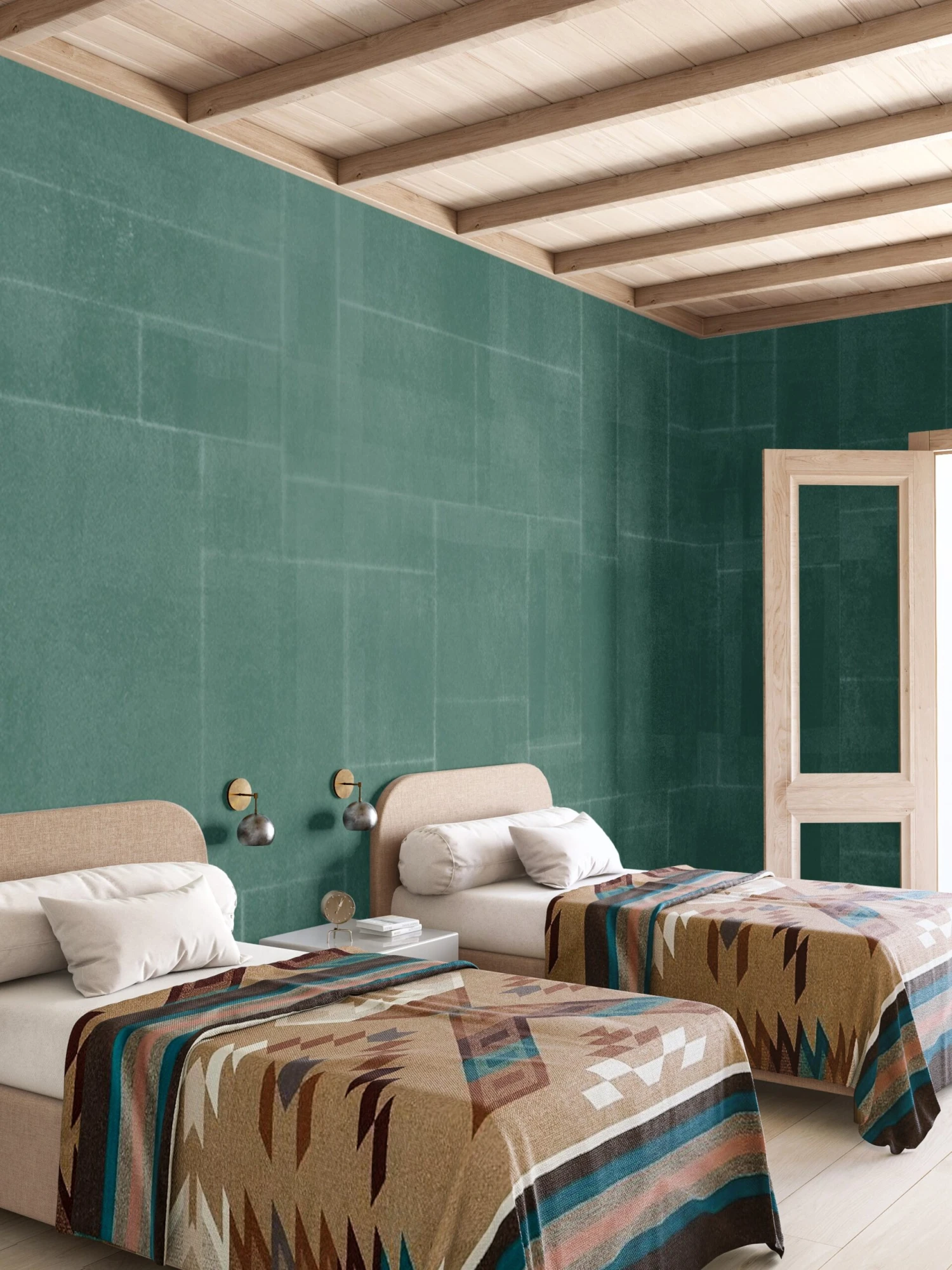 Jigsaw© Mural Wallpaper In Teal 10 Jigsaw© Mural Wallpaper In Teal - Image 10