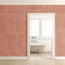 Jigsaw© Mural Wallpaper In Terracotta -Drop It Modern Sales jigsaw render terracotta 02