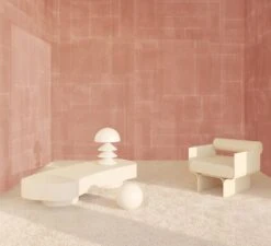 Jigsaw© Mural Wallpaper In Terracotta -Drop It Modern Sales jigsaw render terracotta 05