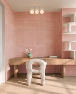 Jigsaw© Mural Wallpaper In Terracotta -Drop It Modern Sales jigsaw terracotta rendering 1