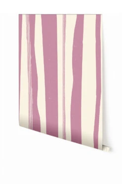 Longitude© Mural Wallpaper In Lilac