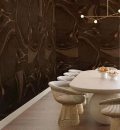 Magma© Wallpaper In Chocolate -Drop It Modern Sales magma chocolate render 06