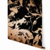 Marble© Wallpaper In Gold On Ebony