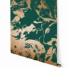 Marble© Wallpaper In Gold On Emerald
