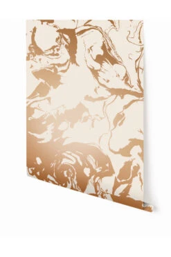 Marble© Wallpaper In Gold On White