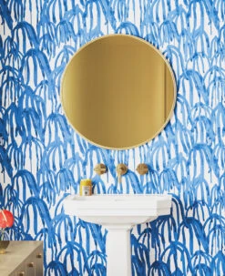 Kelp© Wallpaper In Blue -Drop It Modern Sales matisse 2 bluecrop 2 web