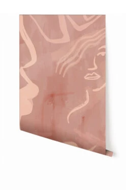 Famke© Mural Wallpaper In Mauve