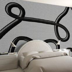 McFly© Mural Wallpaper In Black -Drop It Modern Sales mcfly black render 011