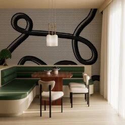 McFly© Mural Wallpaper In Black -Drop It Modern Sales mcfly black render 02