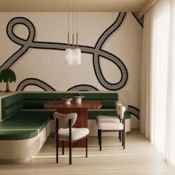 McFly© Mural Wallpaper In Black + White -Drop It Modern Sales mcfly black white render 02