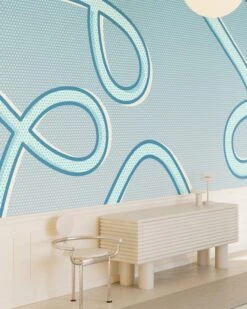 McFly© Mural Wallpaper In Bluebird -Drop It Modern Sales mcfly blue bird rendering 2 456c4766 8208 462b b7fc 409d14d49bef