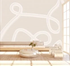 McFly© Mural Wallpaper In Cremé -Drop It Modern Sales mcfly creme render 001