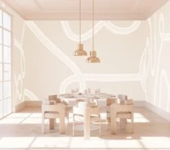 McFly© Mural Wallpaper In Cremé -Drop It Modern Sales mcfly creme render 01