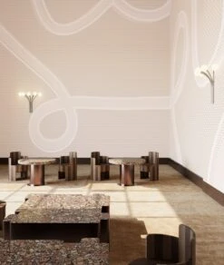 McFly© Mural Wallpaper In Cremé -Drop It Modern Sales mcfly creme render 05