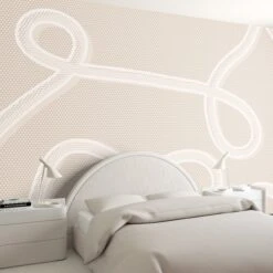 McFly© Mural Wallpaper In Cremé -Drop It Modern Sales mcfly creme render 08