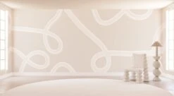 McFly© Mural Wallpaper In Cremé -Drop It Modern Sales mcfly creme rendering