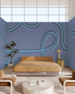 McFly© Mural Wallpaper In Denim -Drop It Modern Sales mcfly denim render 02