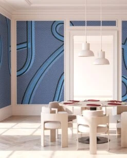 McFly© Mural Wallpaper In Denim -Drop It Modern Sales mcfly denim rendering 2