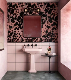 Midnight Oil© Wallpaper In Mauve -Drop It Modern Sales midnight oil 4 bathroom largeweb