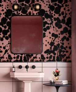 Midnight Oil© Wallpaper In Mauve -Drop It Modern Sales midnight oil 4 bathroom largeweb crop