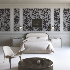 Midnight Oil© Wallpaper In Stone Blue 11 Midnight Oil© Wallpaper In Stone Blue -Drop It Modern Sales midnight oil blueweb