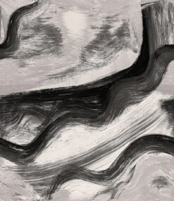 Modern Art© Mural Wallpaper In Black + Creme -Drop It Modern Sales modern art black creme diy