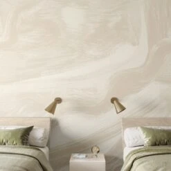 Modern Art© Mural Wallpaper In Creme 16 Modern Art© Mural Wallpaper In Creme -Drop It Modern Sales modern art creme rendering 03