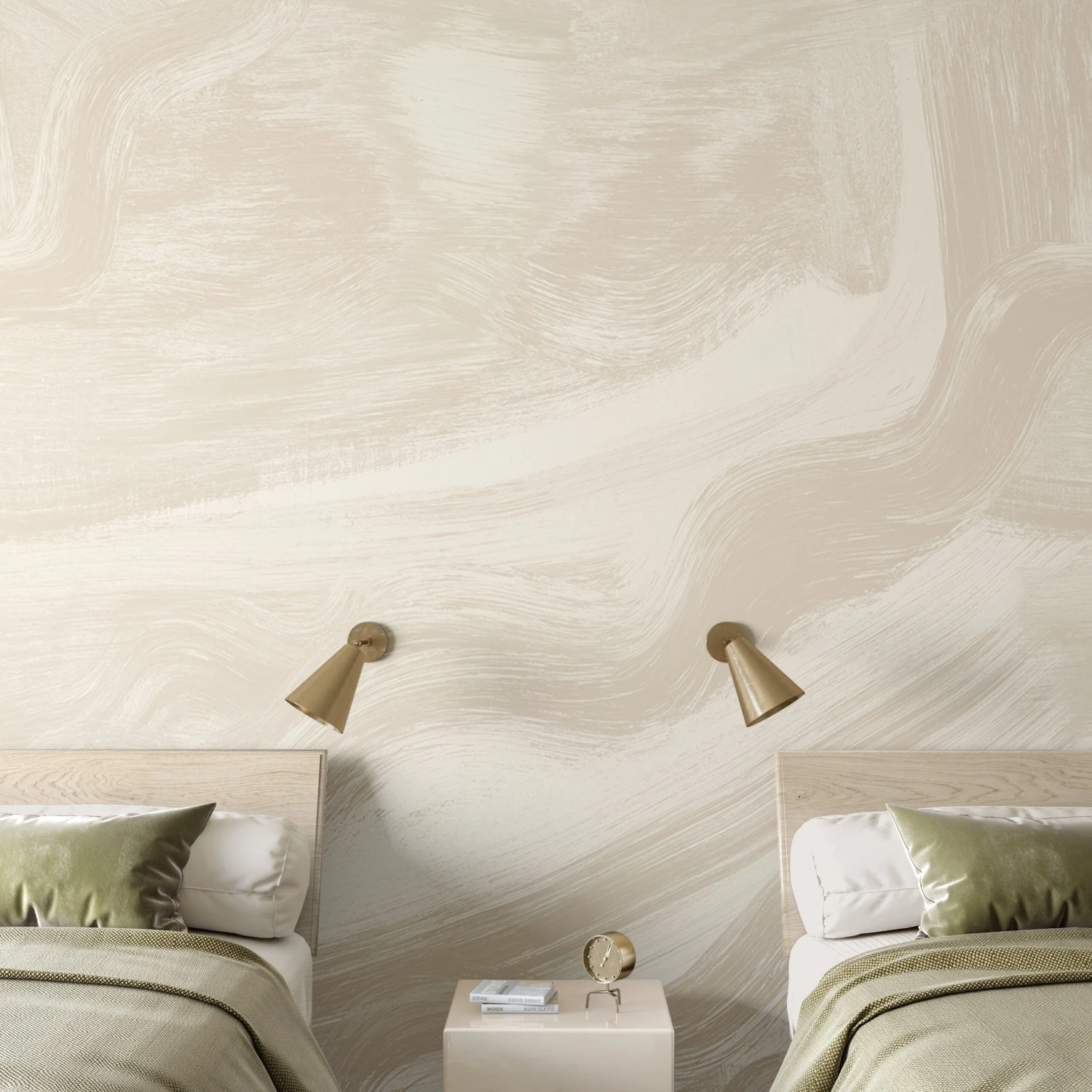 Modern Art© Mural Wallpaper In Creme 4 Modern Art© Mural Wallpaper In Creme - Image 4