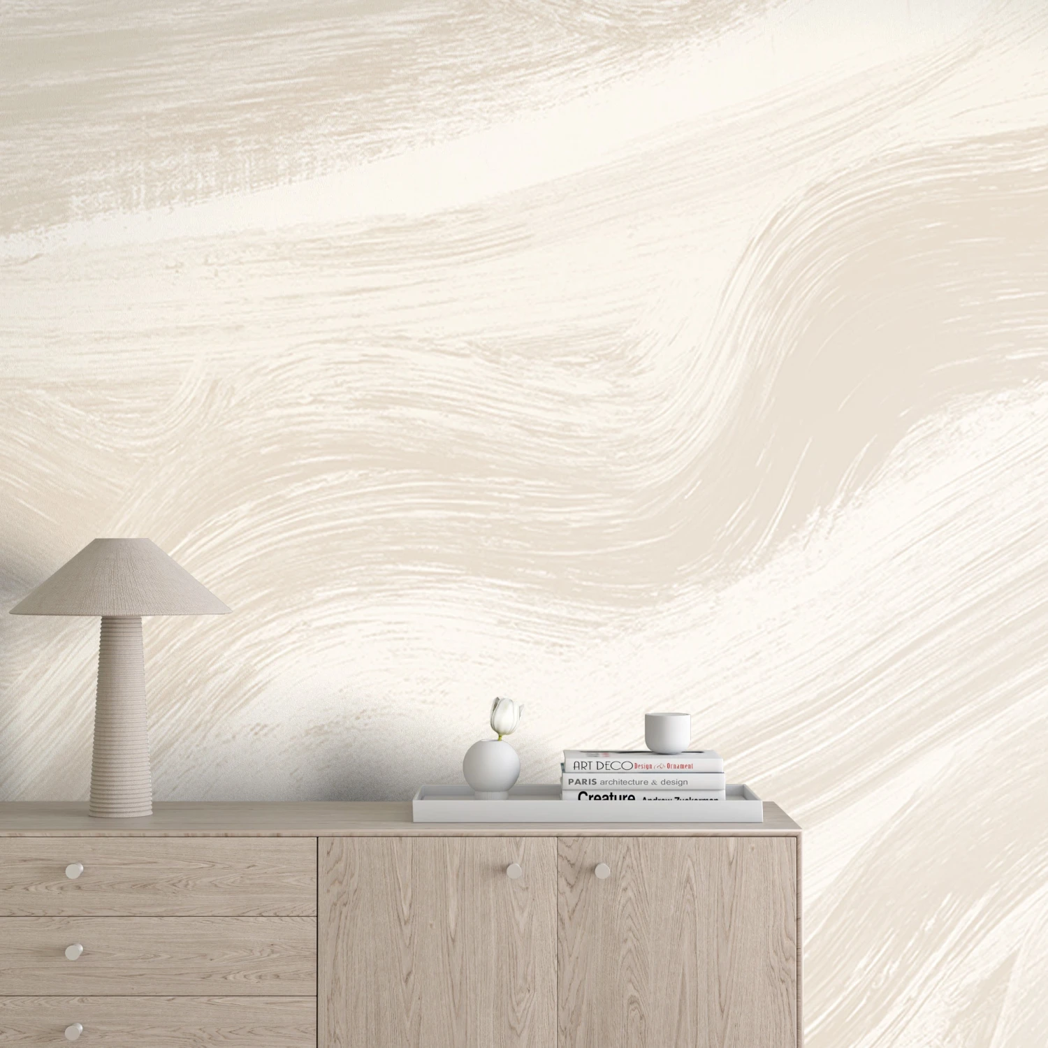 Modern Art© Mural Wallpaper In Creme 13 Modern Art© Mural Wallpaper In Creme - Image 13