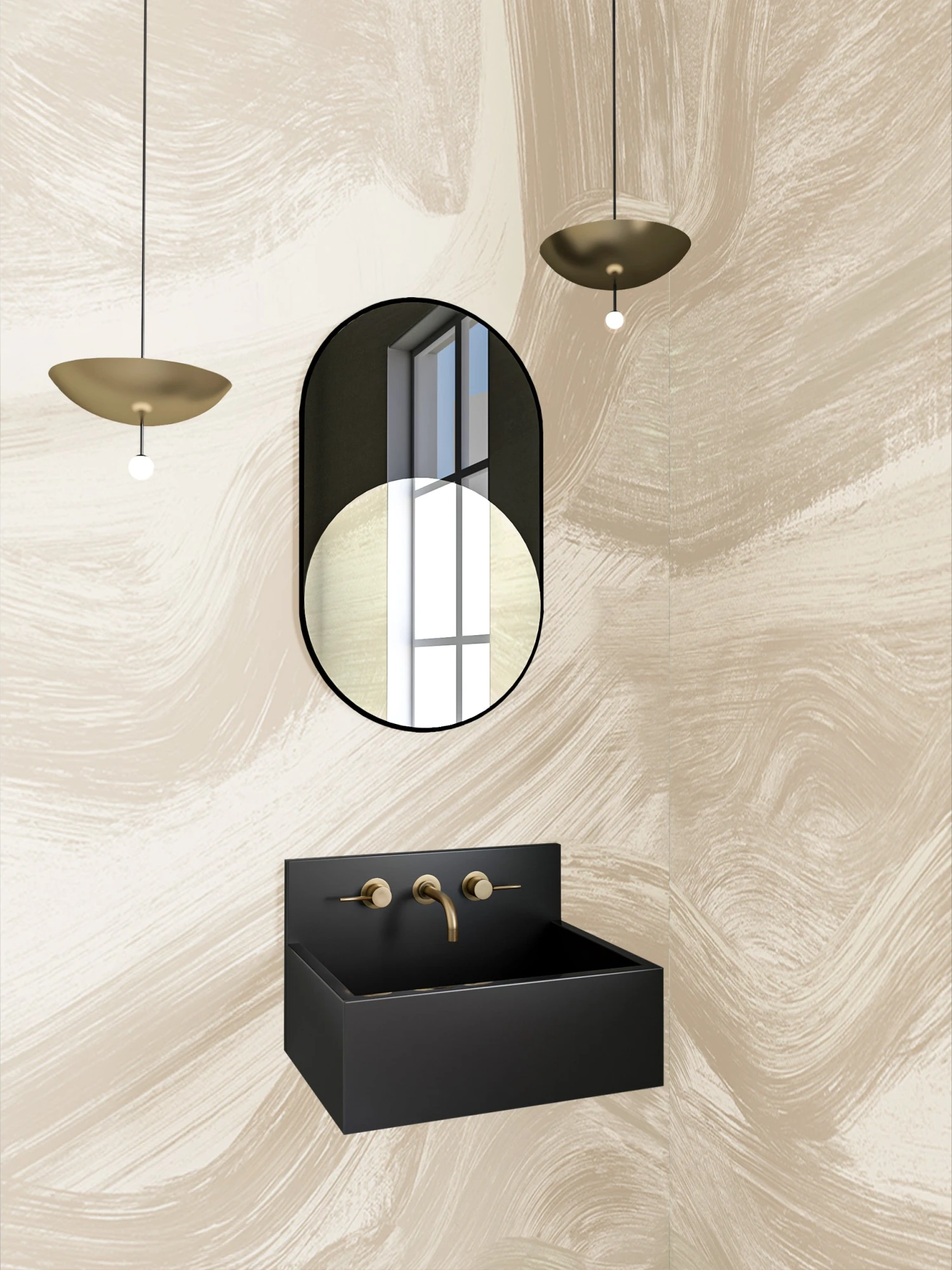 Modern Art© Mural Wallpaper In Creme 6 Modern Art© Mural Wallpaper In Creme - Image 6