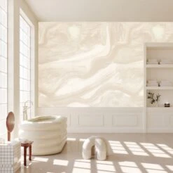 Modern Art© Mural Wallpaper In Creme 21 Modern Art© Mural Wallpaper In Creme -Drop It Modern Sales modern art creme rendering 07